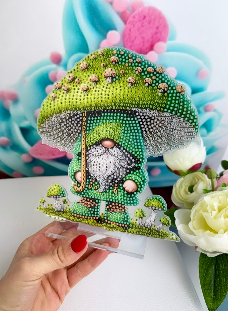 Diamond Painting Frühlingsaufsteller "Zwerg Pius" 18x20cm (AH538)