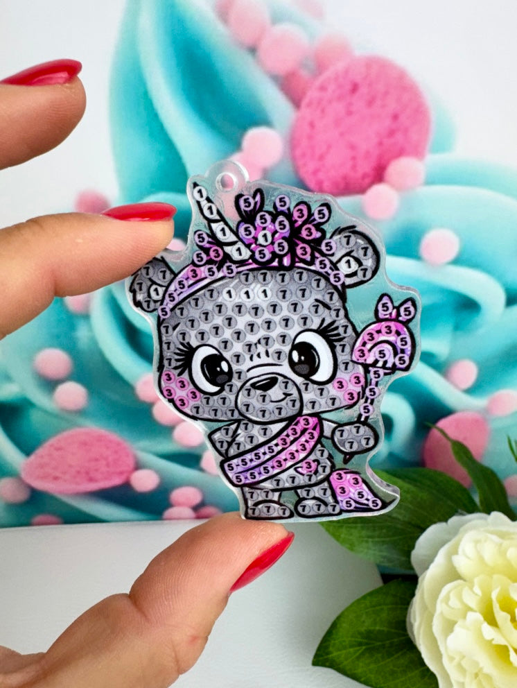 Diamond Painting Schlüsselanhänger "Sommer-Schnubbis" 8 Stück Anhänger (Set)