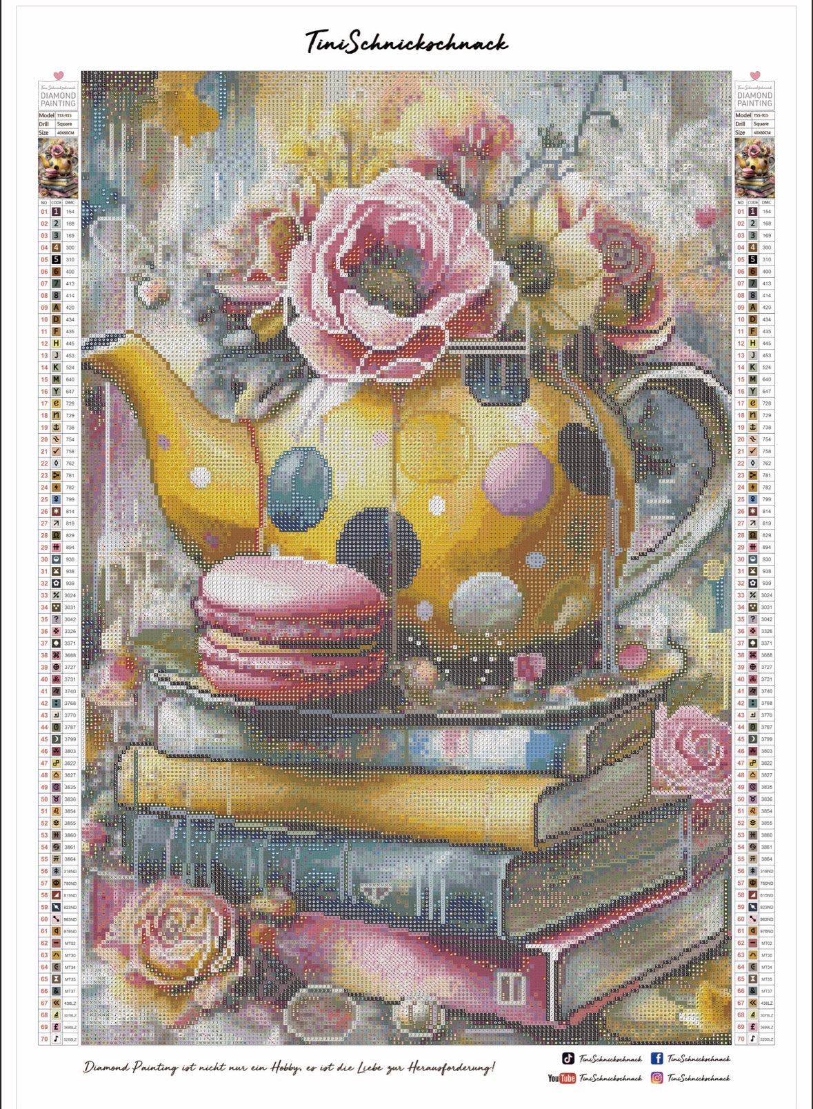 Diamond Painting Bild "Kleine Lesepause"  von AI-Artist CleoDora (inkl. Feenstaub) 40x60cm TSS-915