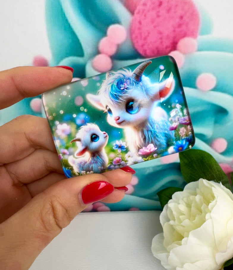 Diamond Painting Cover Minder "Zicklein im Morgenlicht" (CM)