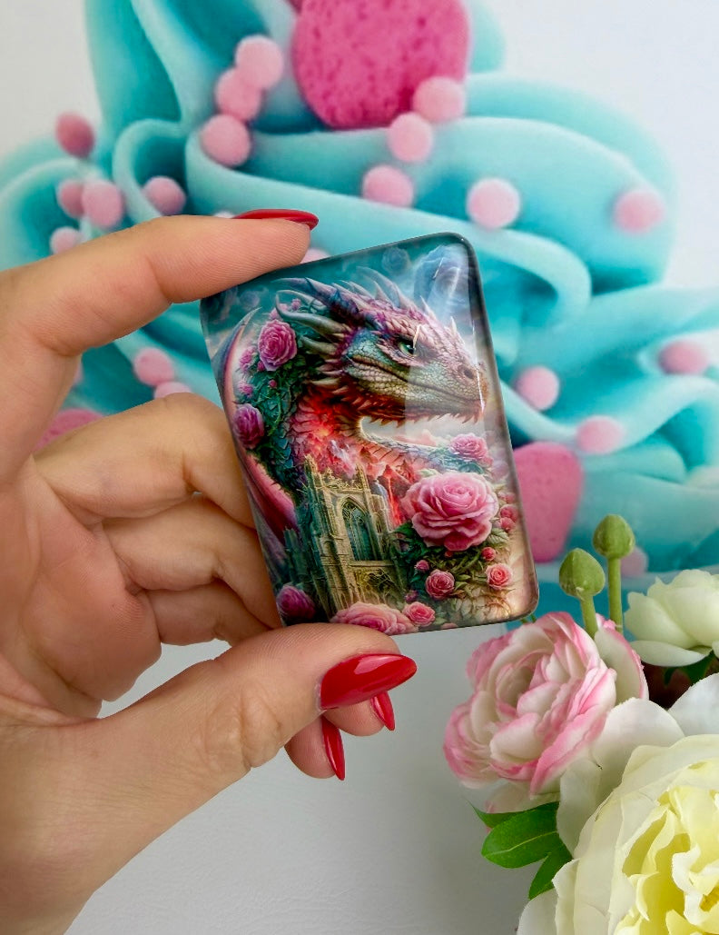 Diamond Painting Cover Minder "Dragon of Roses" (CM)