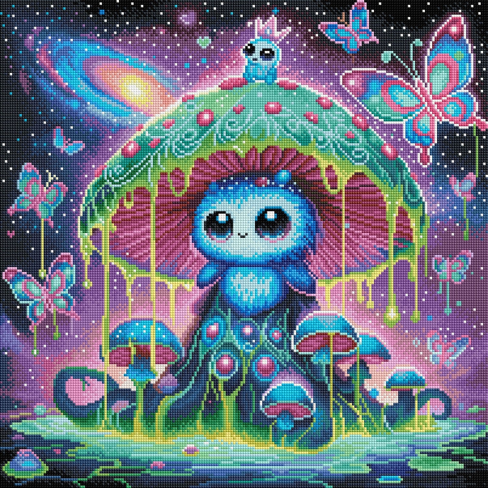 Diamond Painting Bild "Galaxy Cutie" von TiniSchnickschnack 50x50cm (Sondersteine Special) TSS-698