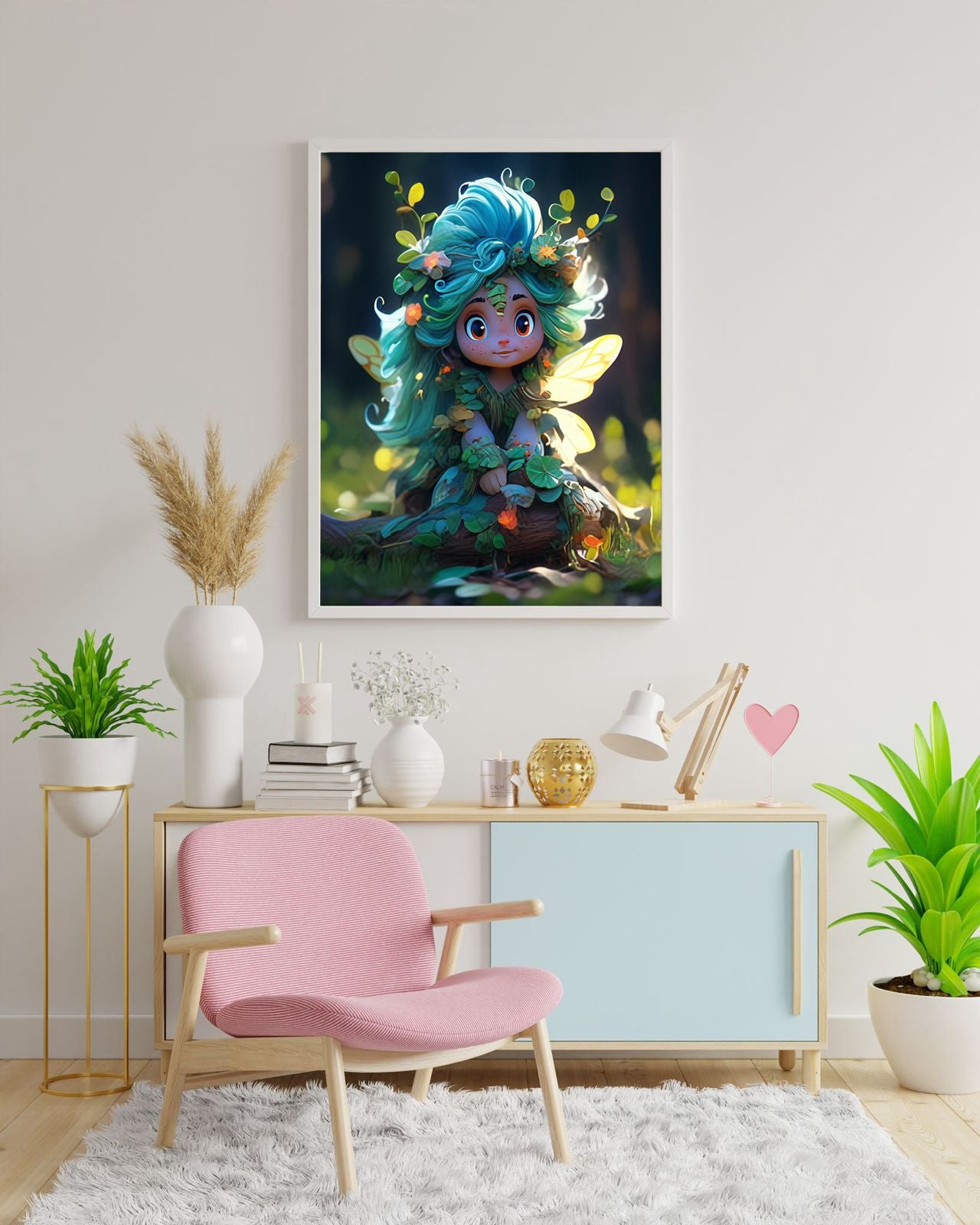 Diamond Painting Bild Elfe "Fenja" von AI-Artist Sandrietta_ai 40x50cm TSS-163 (inkl.Fairy Dust)