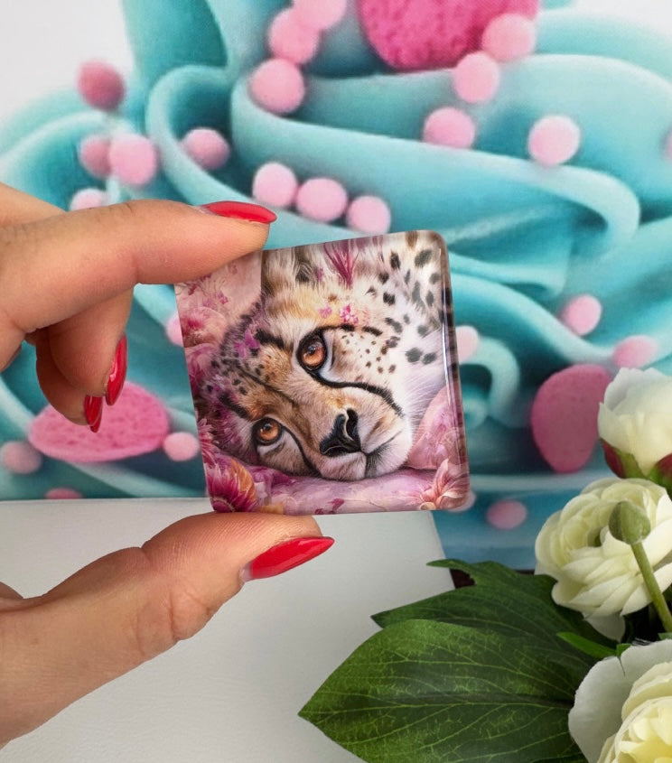 Diamond Painting Cover Minder "Verschlafener Gepard" (CM)
