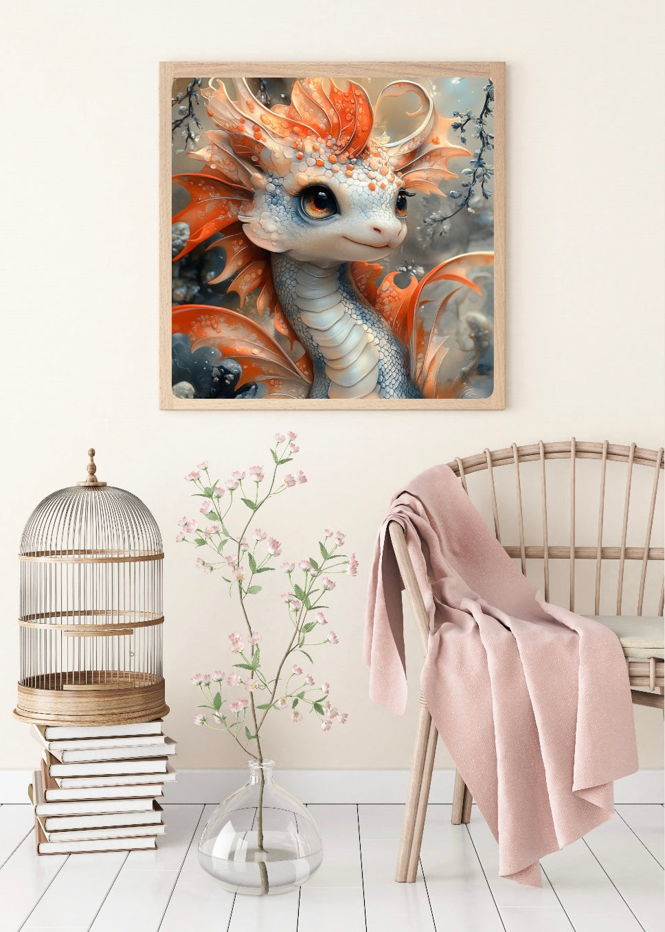 Diamond Painting Bild "Drache Elion - Die sanfte Glut" von Lisa Morgan 50x50cm (inkl. Feenstaub) TSS-633