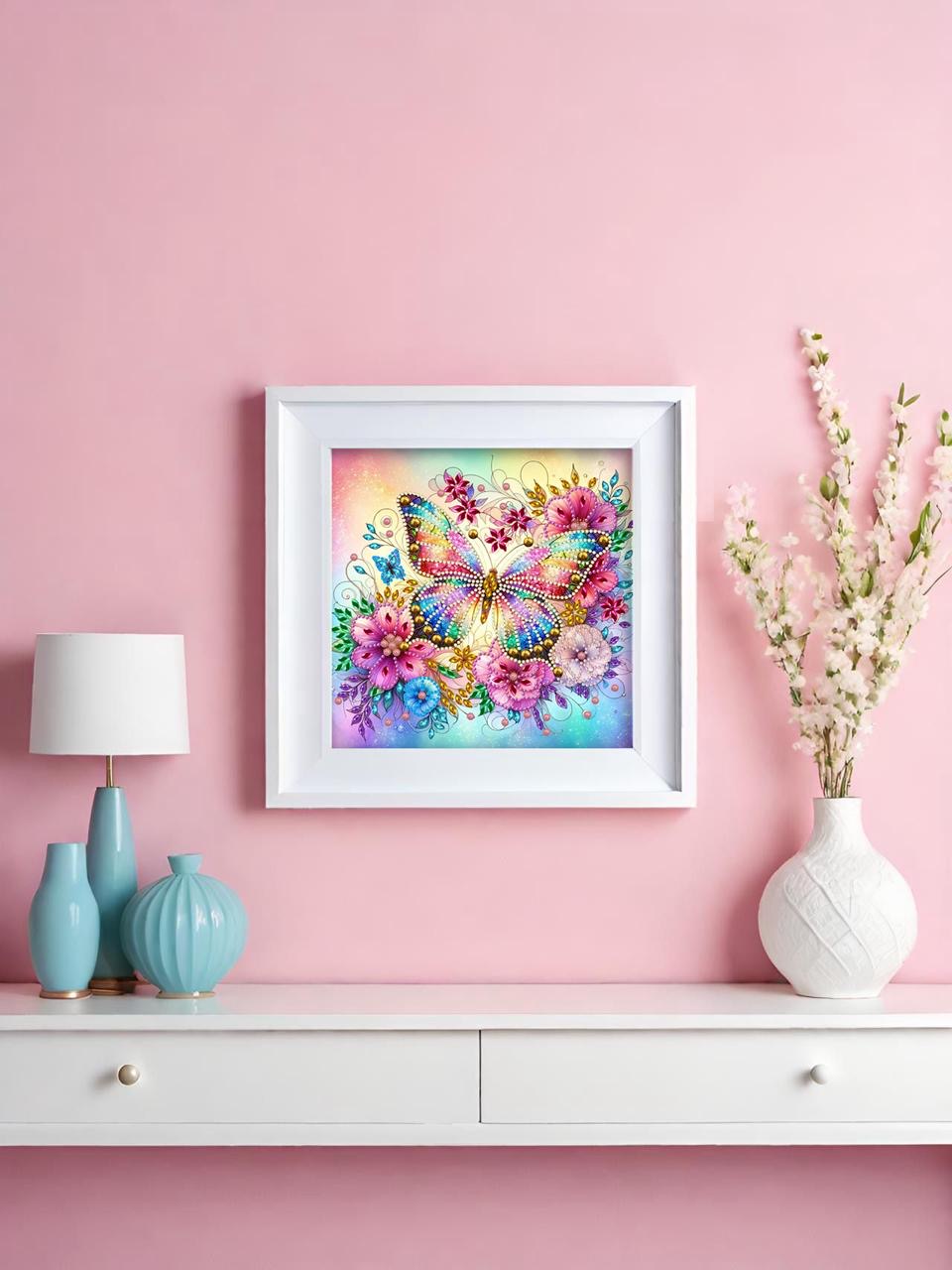 Diamond Painting Bild "Schmetterling" Teilbild 25x25cm (TB5)