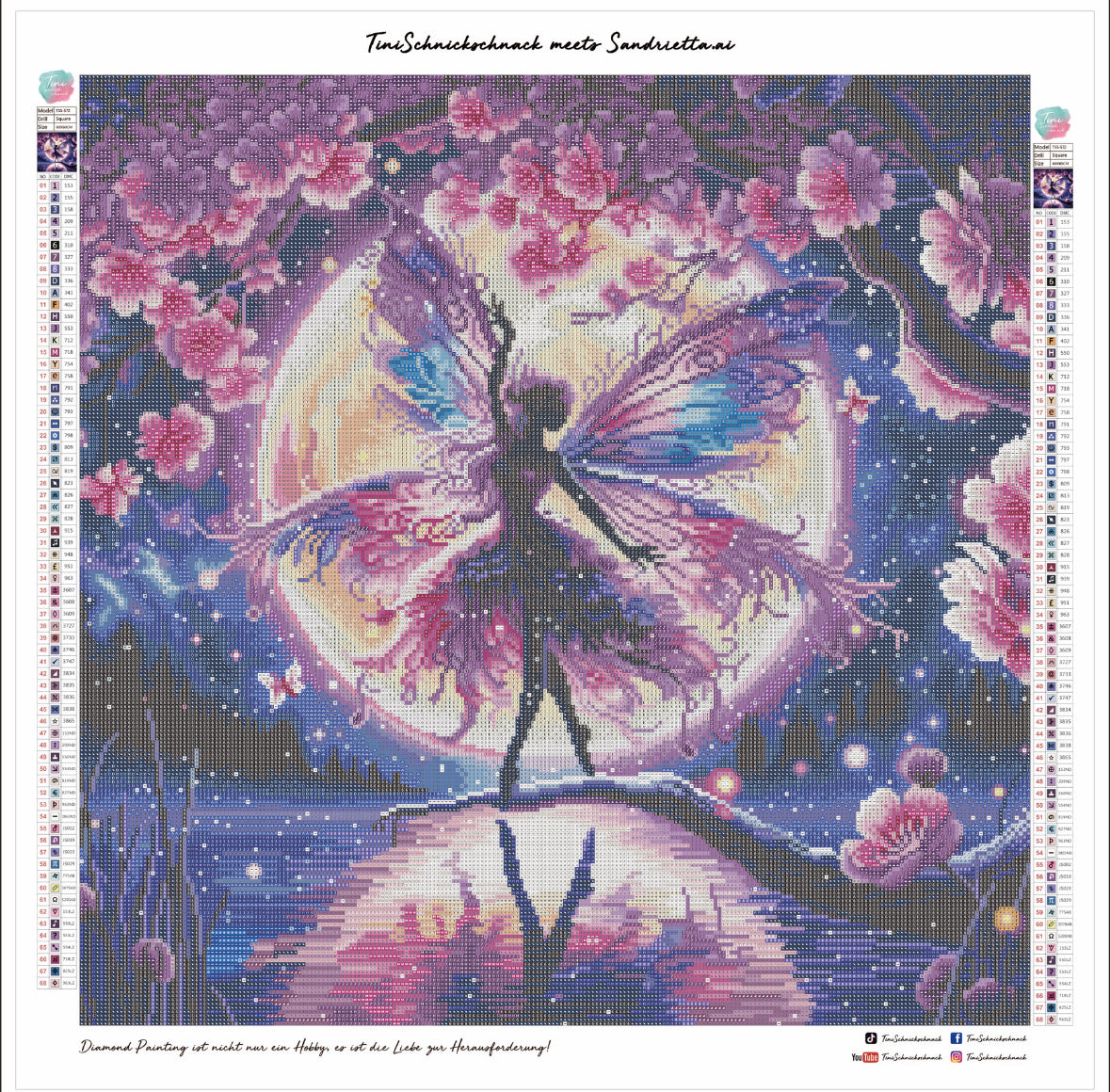 Diamond Painting Bild "Elfentanz" von AI-Artist Sandrietta_ai  60x60cm (Sondersteine-Special) TSS-572