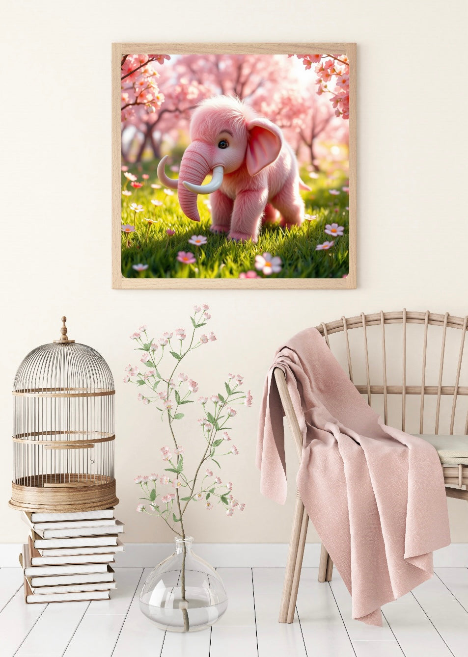 Diamond Painting Bild "Mammut-Baby Isabell" von TiniSchnickschnack (inkl. Feenstaub) 50x50cm TSS-734