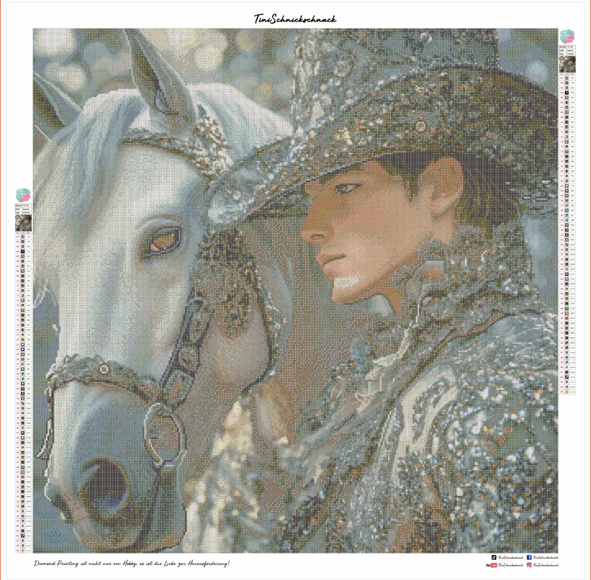 Diamond Painting Bild "Blick der Verbundenheit" von Lisa Morgan 80x80cm (inkl. Feenstaub) TSS-643