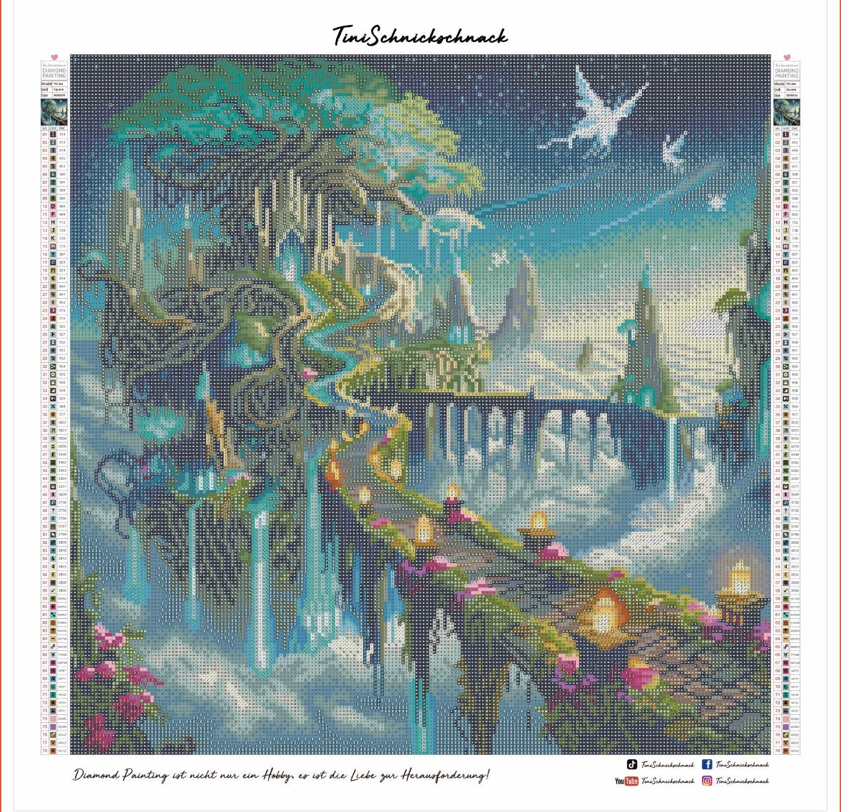 Diamond Painting Bild "Pfad zum Weltenbaum" von TiniSchnickschnack 50x50cm (Sondersteine-Special) TSS-844 (M03)