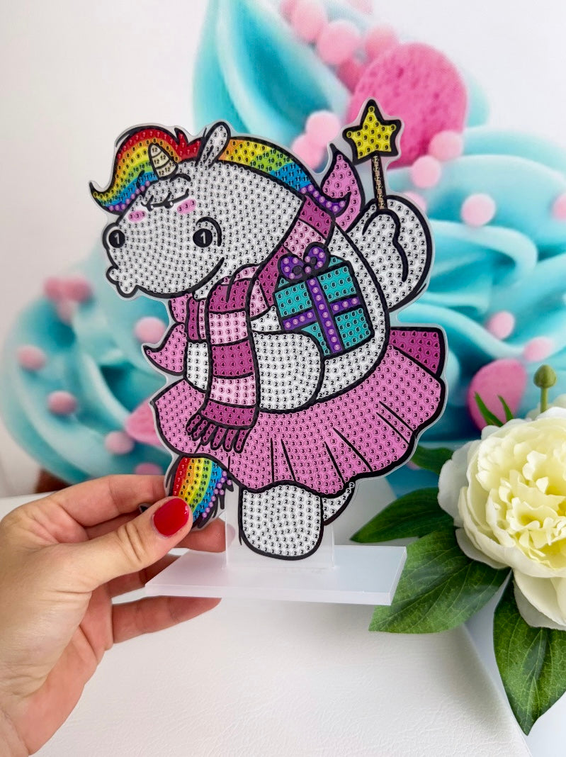 Diamond Painting Pummeleinhorn XMAS Aufsteller "Pummelfee" 15x20cm (AH250)