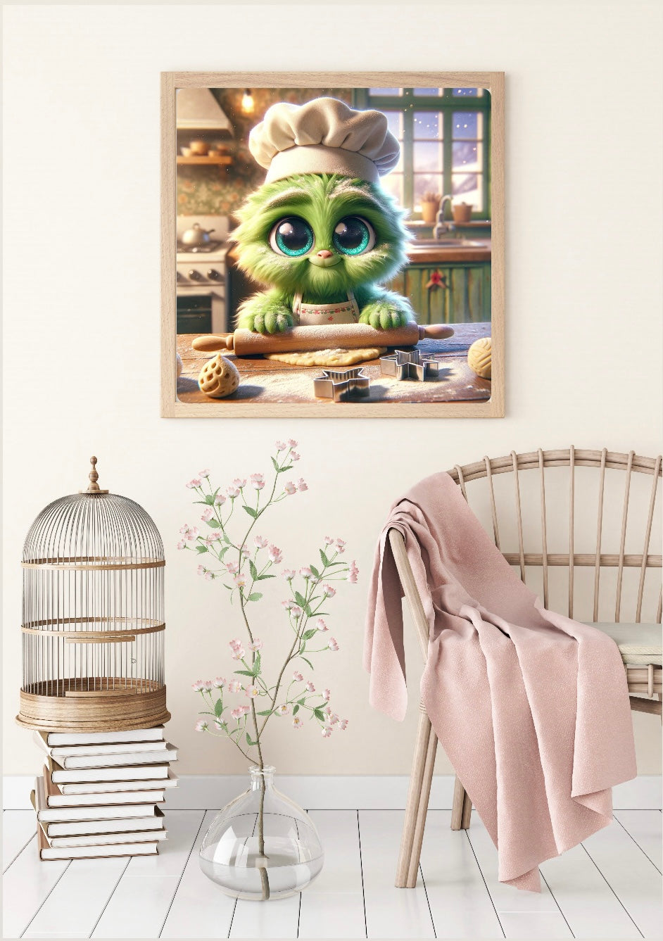 Diamond Painting Bild "Bommel Bäckermeister" von AI-Artist Sandrietta_ai (inkl. Feenstaub) 50x50cm TSS-598