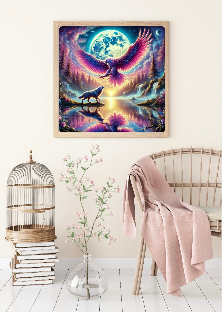Diamond Painting Bild "Hüter des Mondes" von TiniSchnickschnack 50x50cm (inkl. Feenstaub) TSS-614