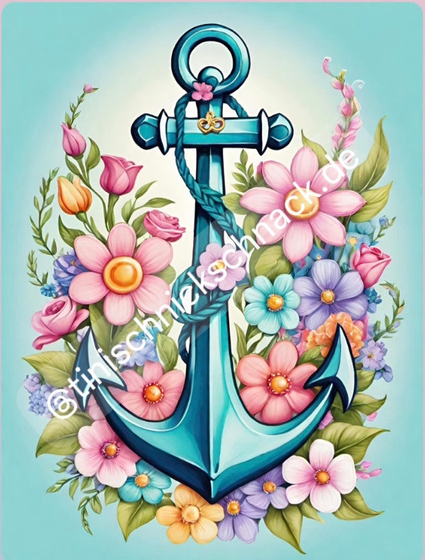 Diamond Painting TiniSchnickschnack Bild "Vintage Anchor" 20x30cm (inkl. Fairy Dust) TSS-334