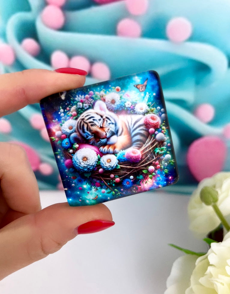 Diamond Painting Cover Minder "Kuschelnest-Tiger" (CM)