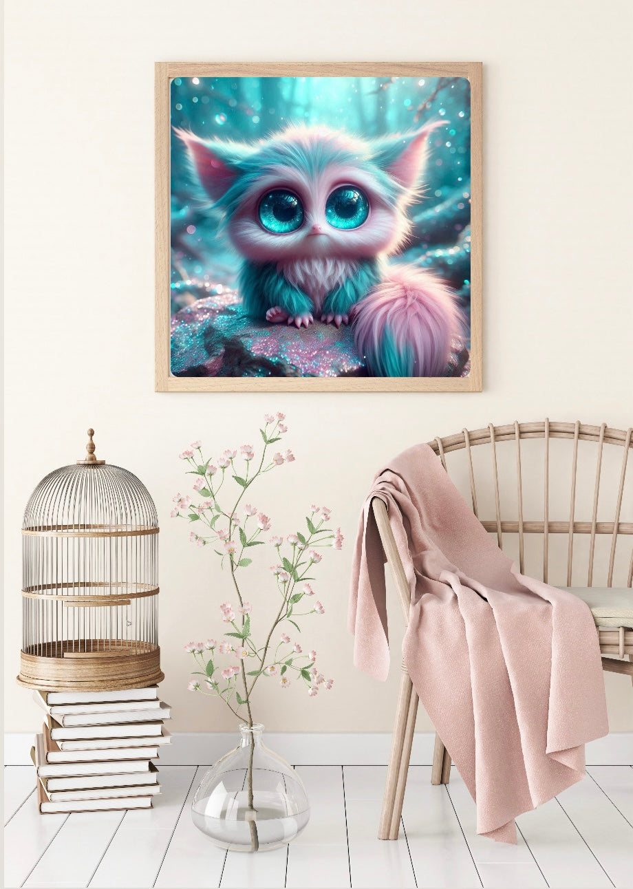 Diamond Painting Bild Wuschelmonster "Süßer Kiko" von AI-Artist Lexxy.ai 50x50cm (inkl. Feenstaub) TSS-618