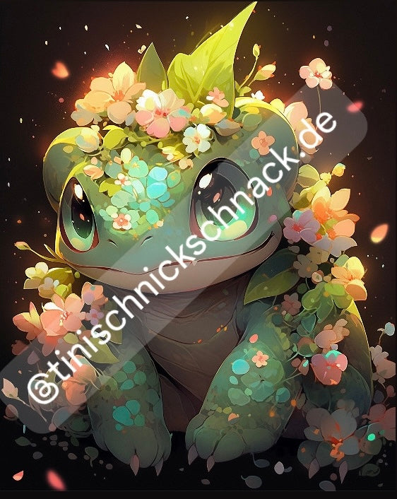 Diamond Painting Bild Frosch "Froggy" von AI-Artist Sandrietta_ai 40x50cm TSS-167 (inkl. Metallic Steine)