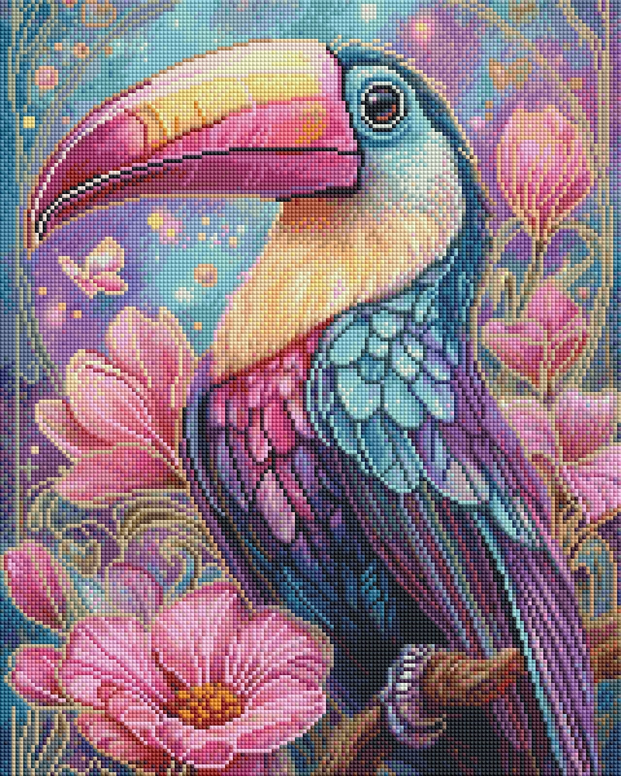 VORVERKAUF! Diamond Painting Bild "Tropical Tukan" von AI-Artist Sandrietta_ai (inkl. Feenstaub) 40x50cm TSS-721