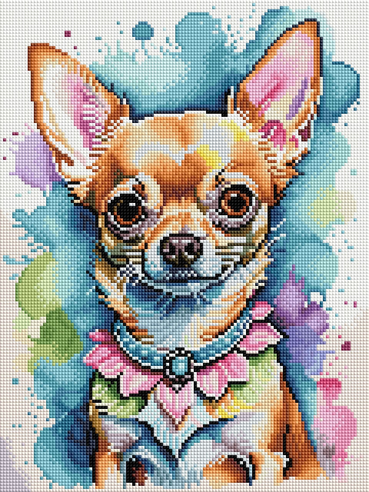 BILD DES TAGES! Diamond Painting Bild „Chihuahua Chico“ von TiniSchnickschnack (inkl. Feenstaub) 30x40cm TSS-735 + gratis Überraschungscoverminder