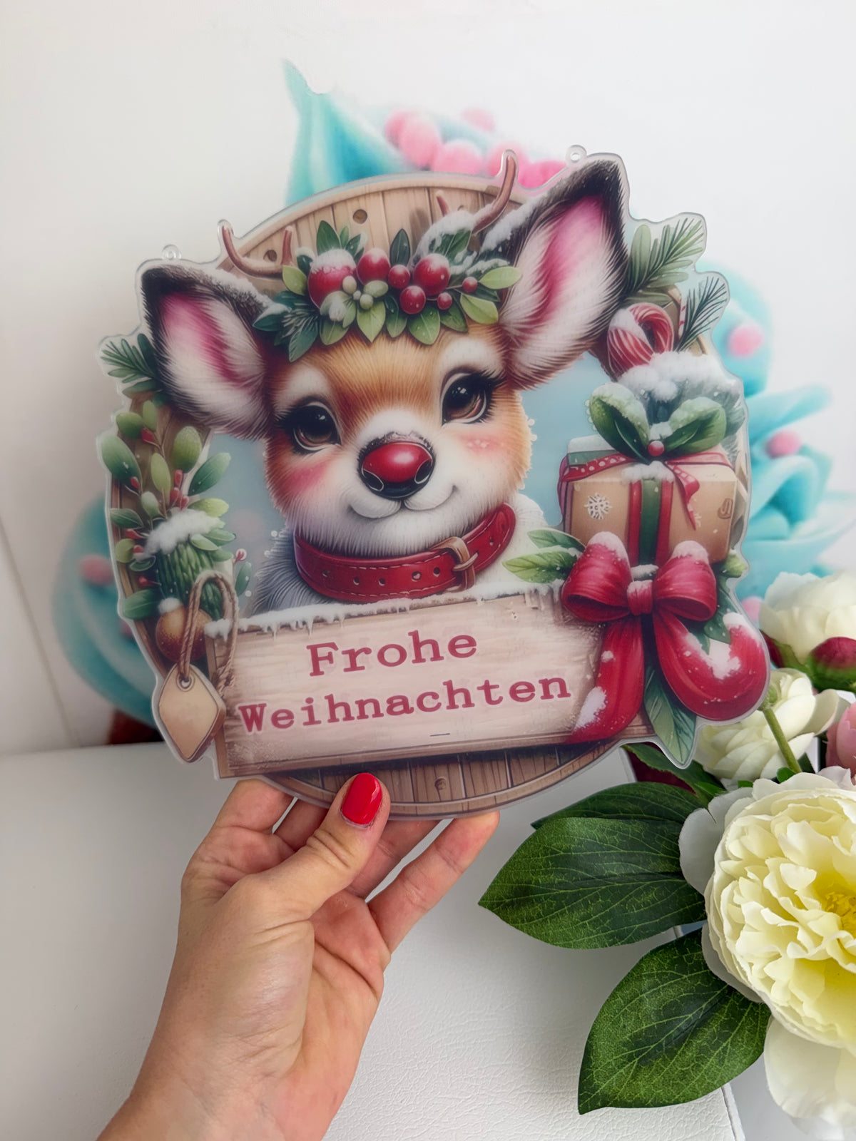 Diamond Painting XMAS Anhänger "Reindeer" 24x24cm (AH922)