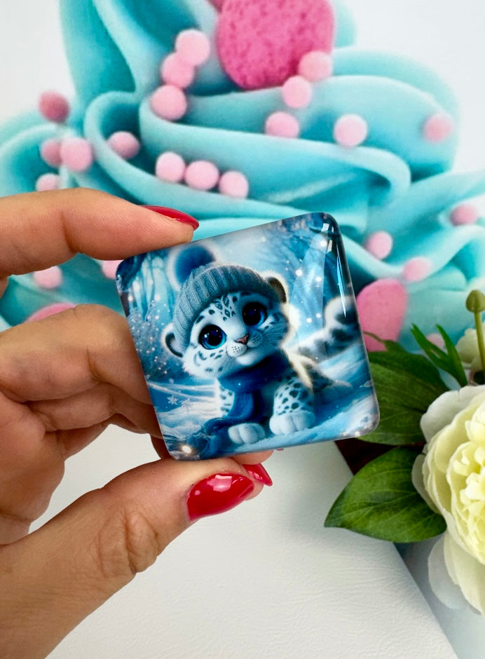 Diamond Painting Cover Minder Babyleopard "Tinka" (CM)