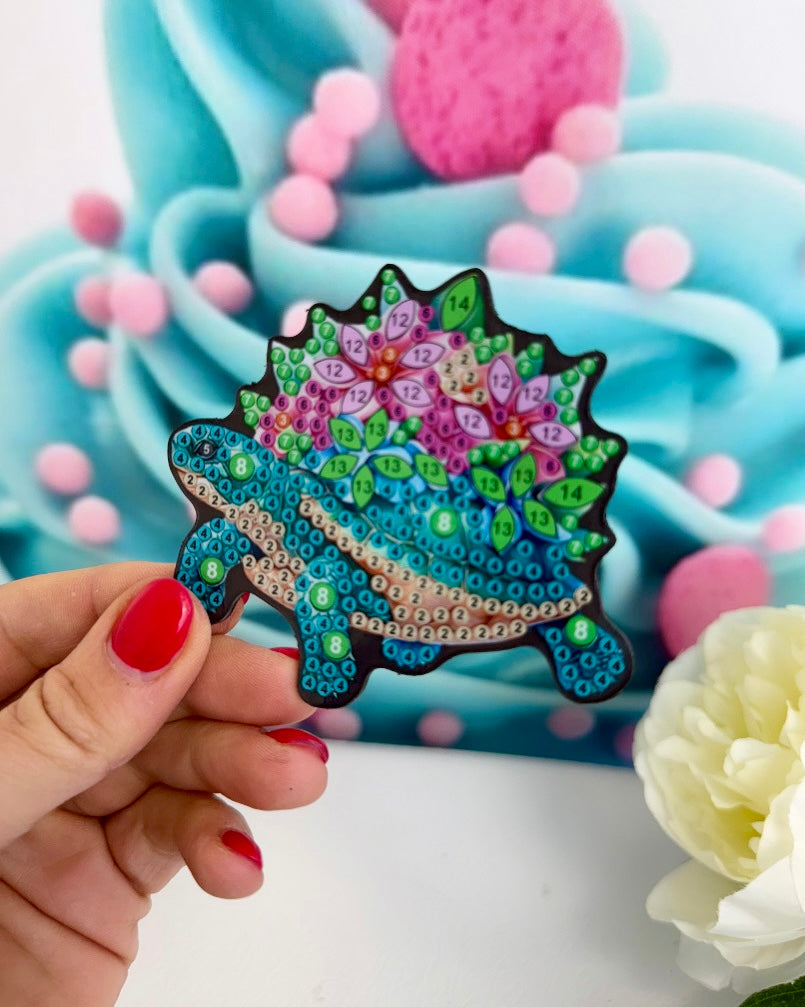 *VORVERKAUF! Diamond Painting Magnete "Bunte Schildkröten" 6Stk