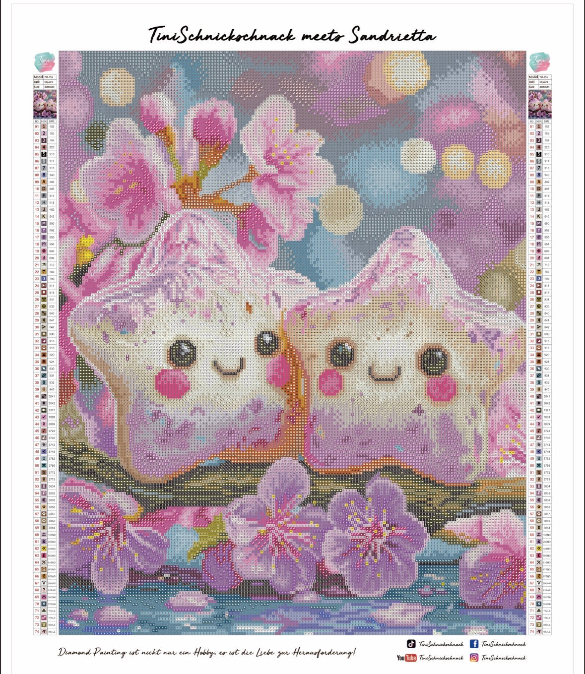 Diamond Painting Bild "Sternenfreunde" von AI-Artist Sandrietta_ai (inkl. Feenstaub) 40x50cm TSS-751
