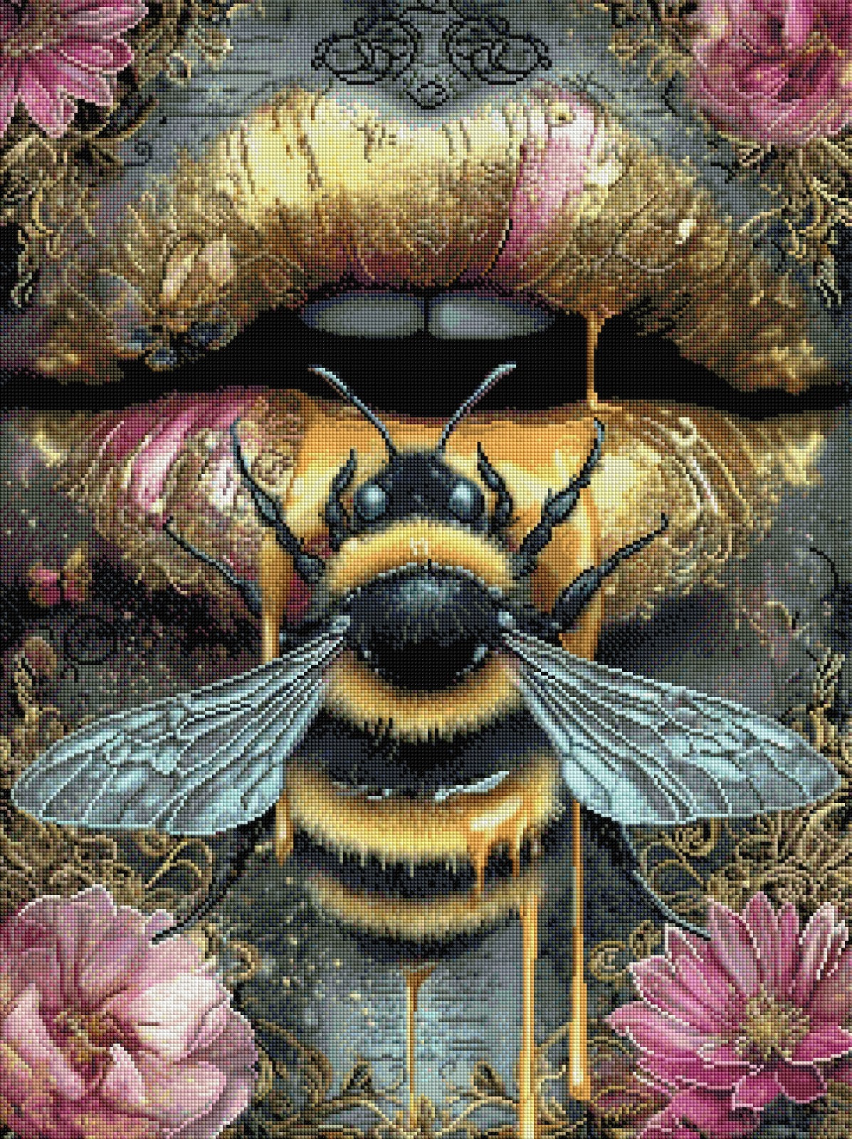 Diamond Painting XL Bild "Honey Lips" von AI-Artist Elly_a.i (inkl. Metallic) 60x80cm TSS-906