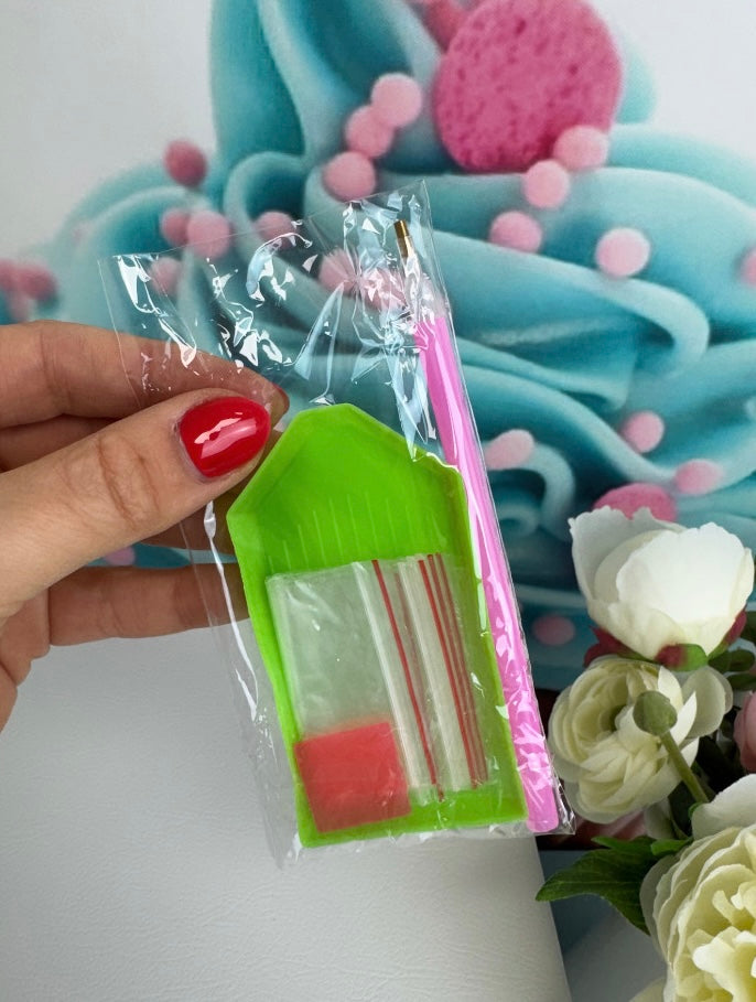 Diamond Painting Schlüsselanhänger Pummeleinhorn "Bunte Ostereier" 6 Stück Anhänger (Set) (AH528)