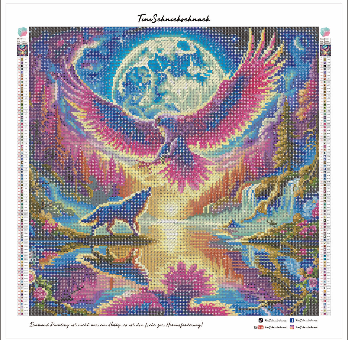 Diamond Painting Bild "Hüter des Mondes" von TiniSchnickschnack 50x50cm (inkl. Feenstaub) TSS-614