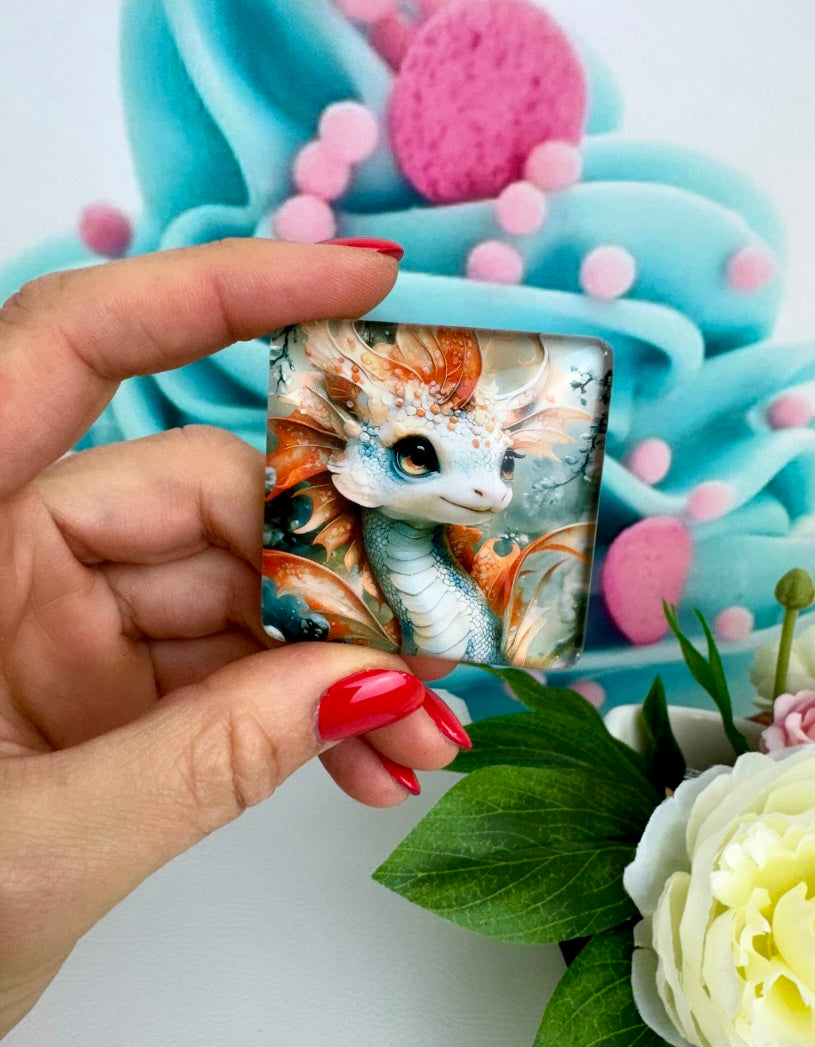 Diamond Painting Cover Minder "Drache Elion - Die sanfte Glut" (CM)