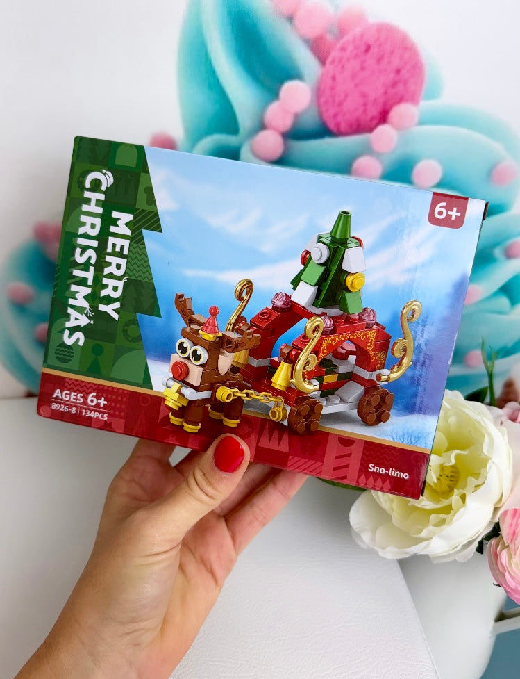 Mini Building Blocks - "Rentierschlitten" - Klemmbausteine (1Set)