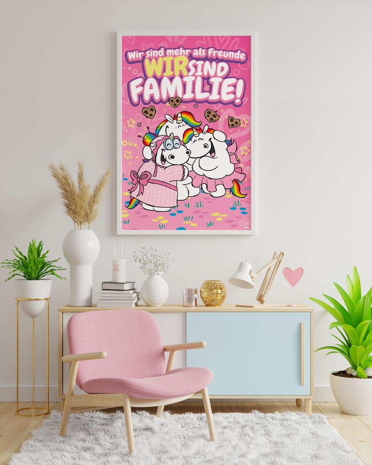 Diamond Painting Bild "Wir sind Familie" von Pummeleinhorn 40x60cm (inkl. Feenstaub) TSS-604