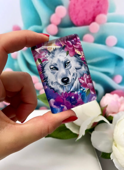 Diamond Painting Cover Minder "Flower-Wolf"