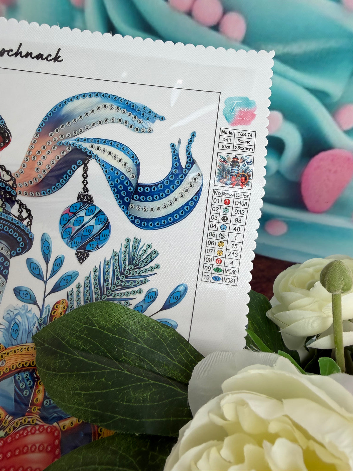 Diamond Painting XMAS Teilbild "Xmas Lighthouse" (Teilbild-74) 25x25cm