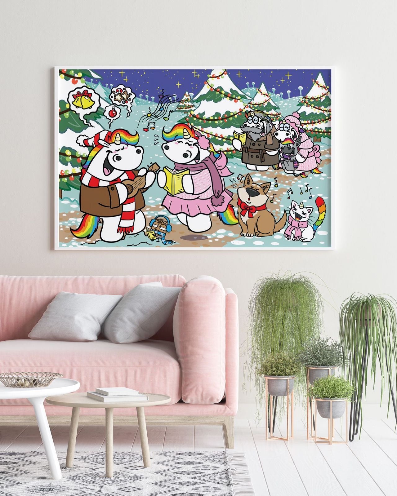 Diamond Painting Bild "Pummels fröhliche Wintermelodie" von Pummeleinhorn 50x70cm (inkl. Feenstaub) TSS-684