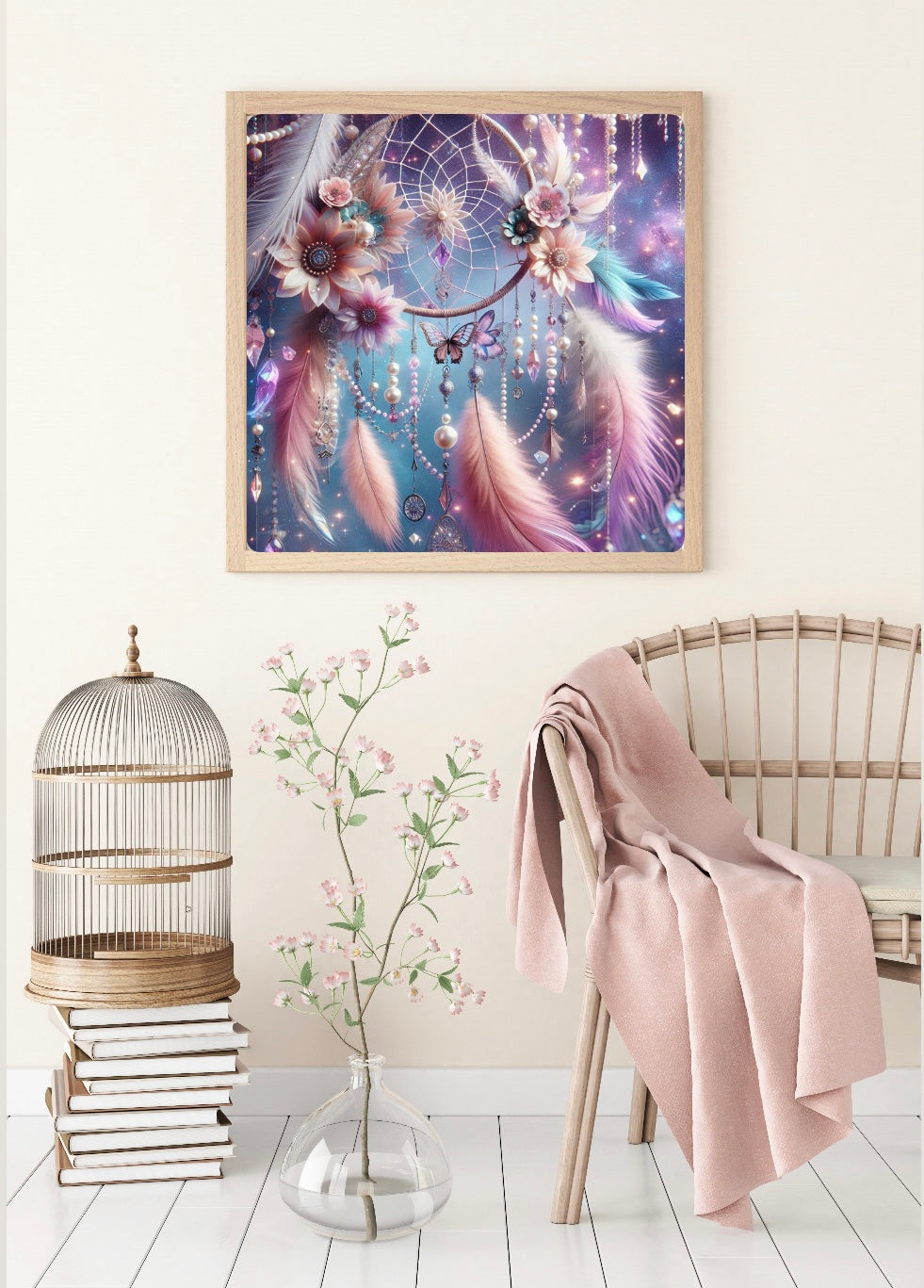 Diamond Painting Bild "Dreamcatcher" von AI-Artist Lexxy.ai 70x70cm (inkl. Feenstaub) TSS-620
