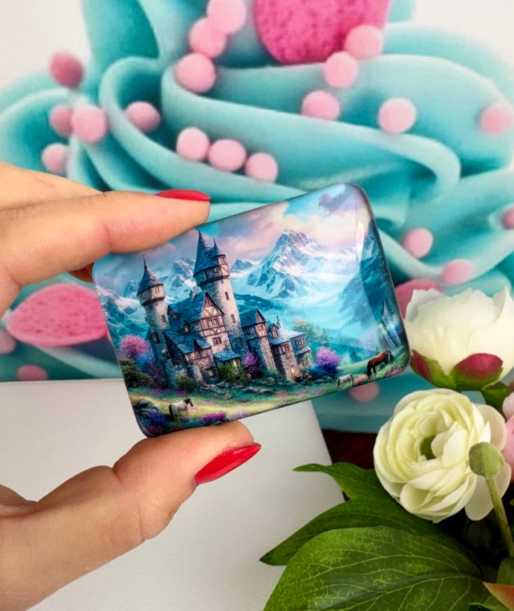 Diamond Painting Cover Minder "Traumschloss in den Bergen" (CM)