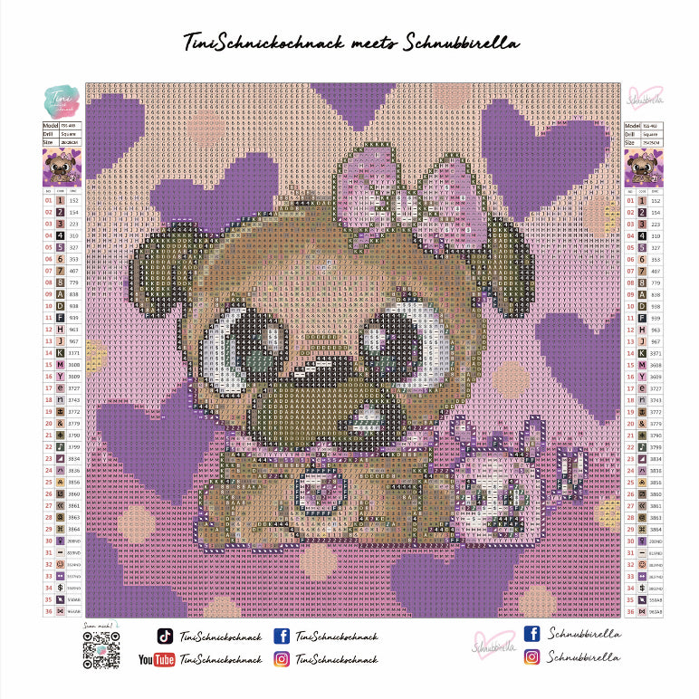 Diamond Painting Bild Schnubbi "Doggy" von Schnubbirella 25x25cm (inkl. Fairy Dust) TSS-463