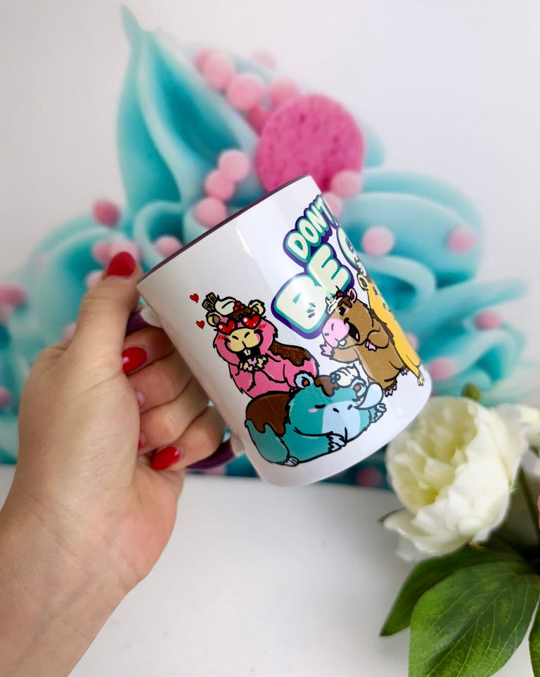 TiniSchnickschnack Pummeleinhorn Capybara Cup "DON'T WORRY - BE CAPY" - Tasse 330ml lila