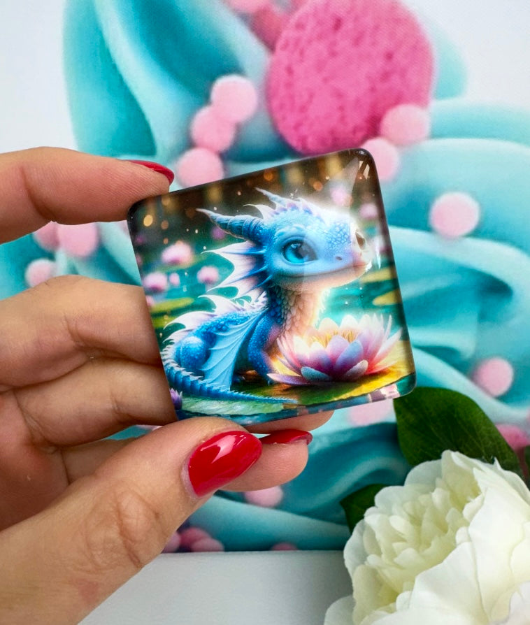 Diamond Painting Cover Minder "Lotusdrache Liora" (CM)