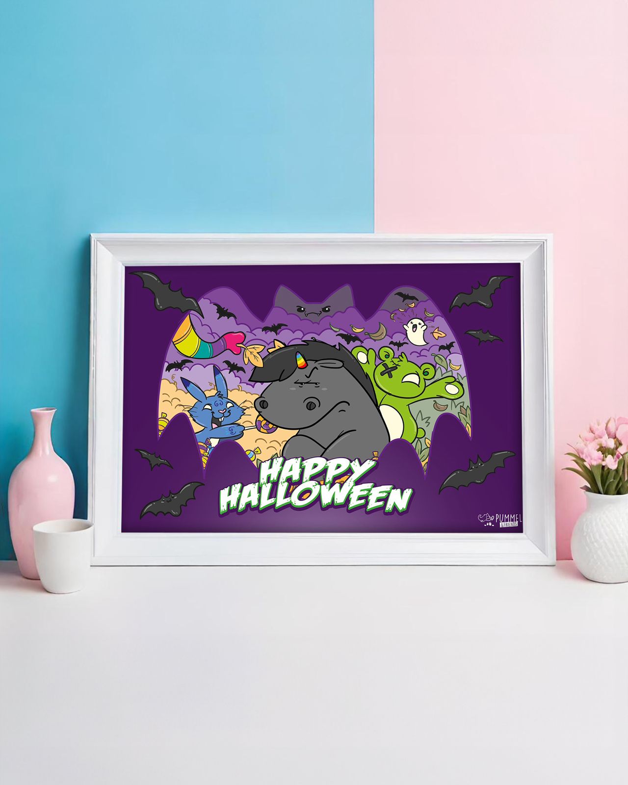 Diamond Painting Pummeleinhorn Bild: "Grummel-Halloween" 25x35cm (Teilbild) PTB18