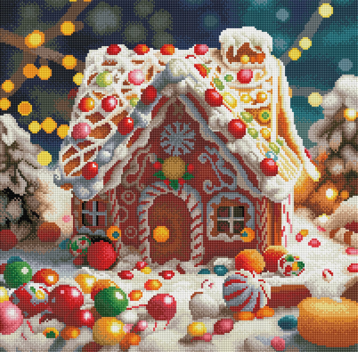 Diamond Painting Bild "Das magische Knusperhäuschen" von TiniSchnickschnack 50x50cm (inkl. Feenstaub) TSS-681