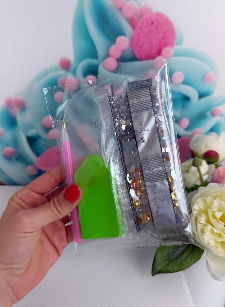 Diamond Painting XMAS Aufsteller "Dream Snowman" (beige) 23x24cm (AH916)