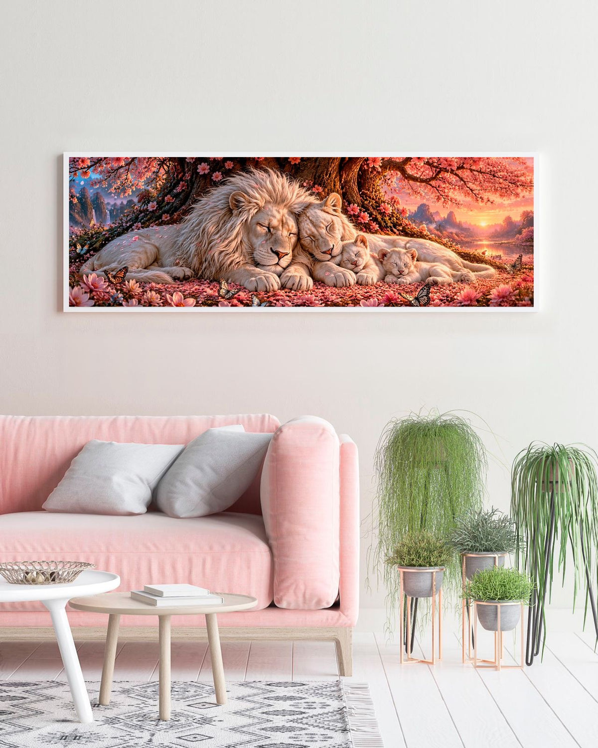 VORVERKAUF! Diamond Painting LONG-BILD "Löwen Liebe" von Elly_A.I  (Full Feenstaub) 65x200cm