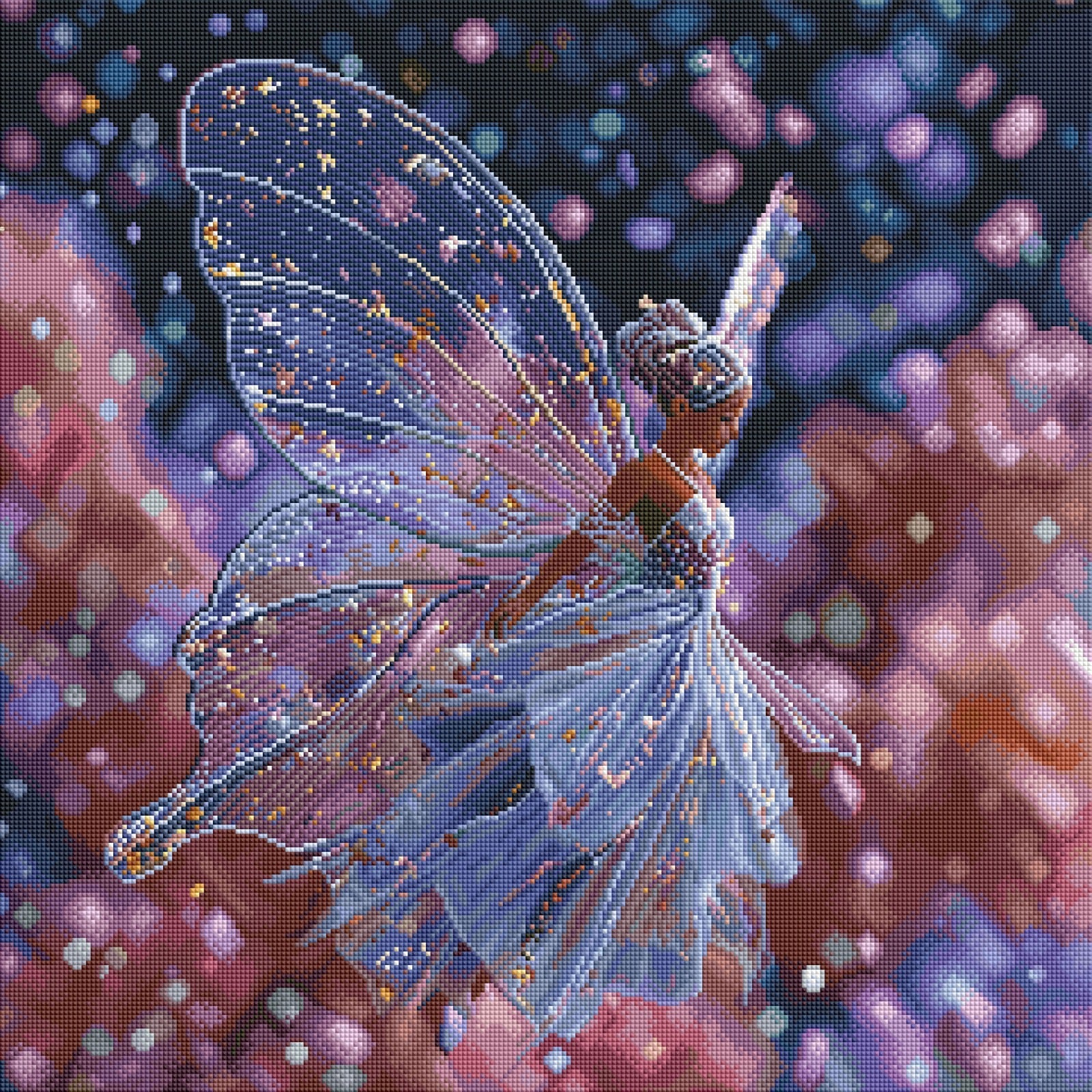 Diamond Painting Bild "Kristallelfe" von TiniSchnickschnack 60x60cm (inkl. Metallic) TSS-831