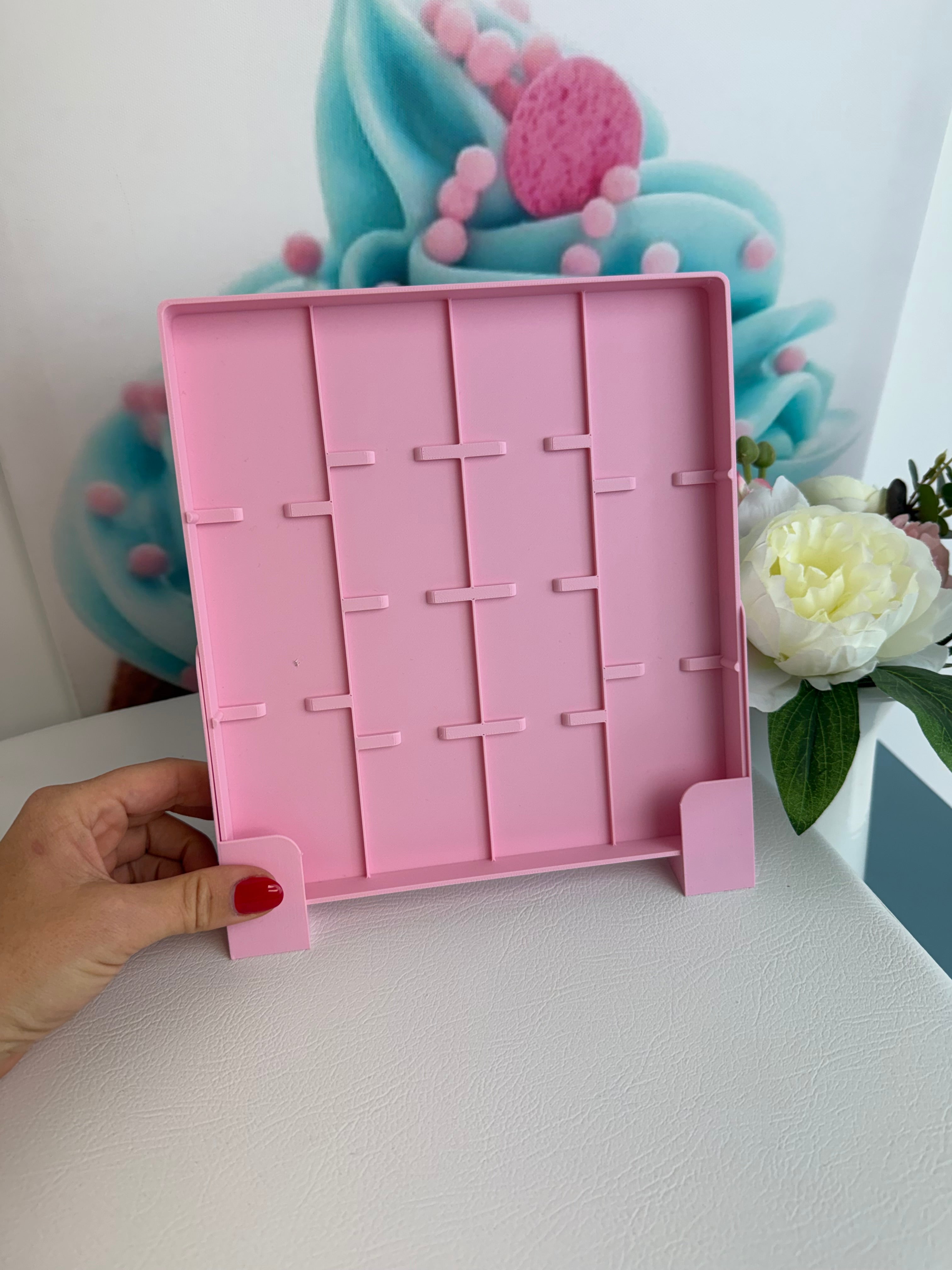 Diamond Painting Coverminder "Tablett-Stützen" 3D-Druck (rosa)
