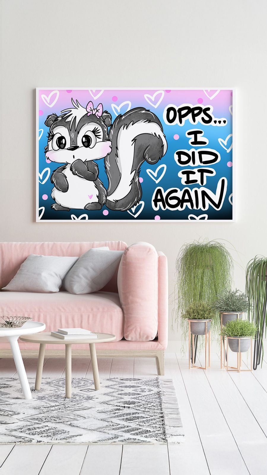 Diamond Painting Bild Schnubbi "Stinktier" von Schnubbirella 40x60cm (inkl. Feenstaub) TSS-686