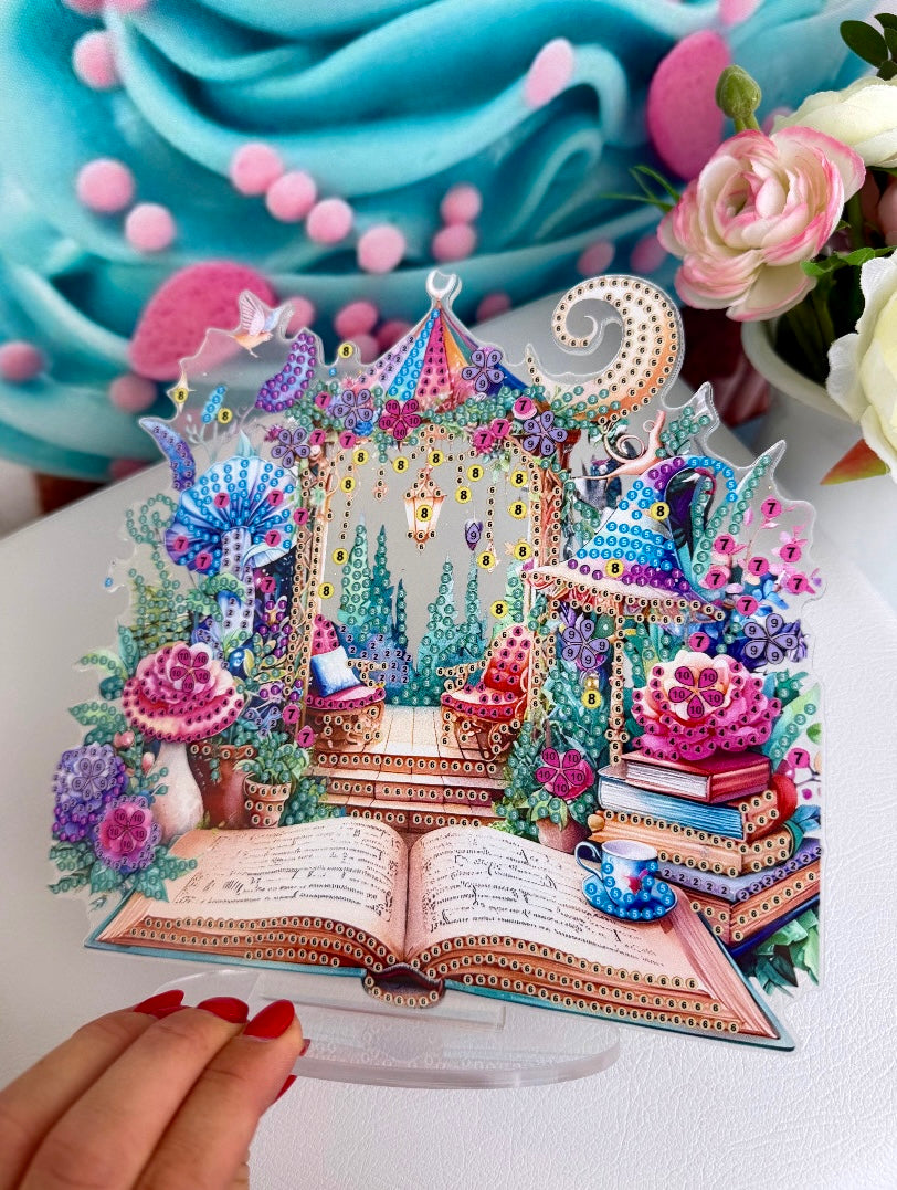 Diamond Painting Aufsteller "Cozy Leseecke" 21x22cm (AH515)
