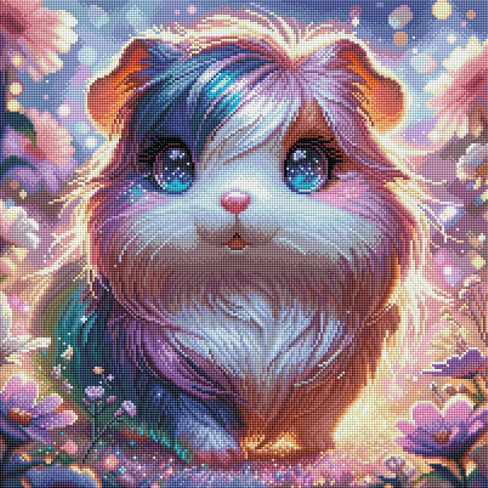 Diamond Painting Bild Meerschwein "Lilly" von AI-Artist Lexxy.ai 50x50cm (inkl. Feenstaub) TSS-760